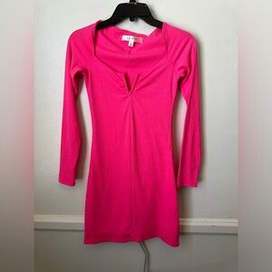 ROW A Notch Neck Long Sleeve Ribbed Bodycon
Dress Formal Party Fitted Small NWT